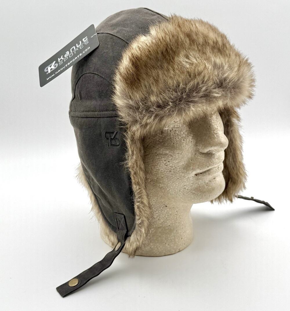 NWT - Adult Size Large Unisex Kanut Sports Burnell Faux Resin Fur Trapper Hat